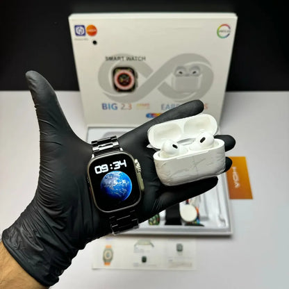 i20 Ultra Max Smart Watch + Airpods