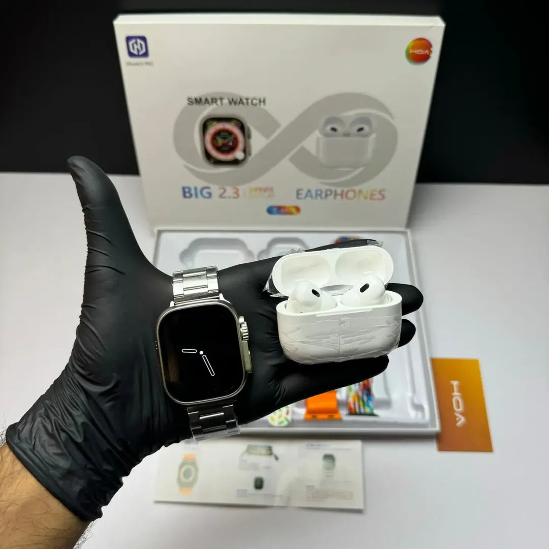 i20 Ultra Max Smart Watch + Airpods